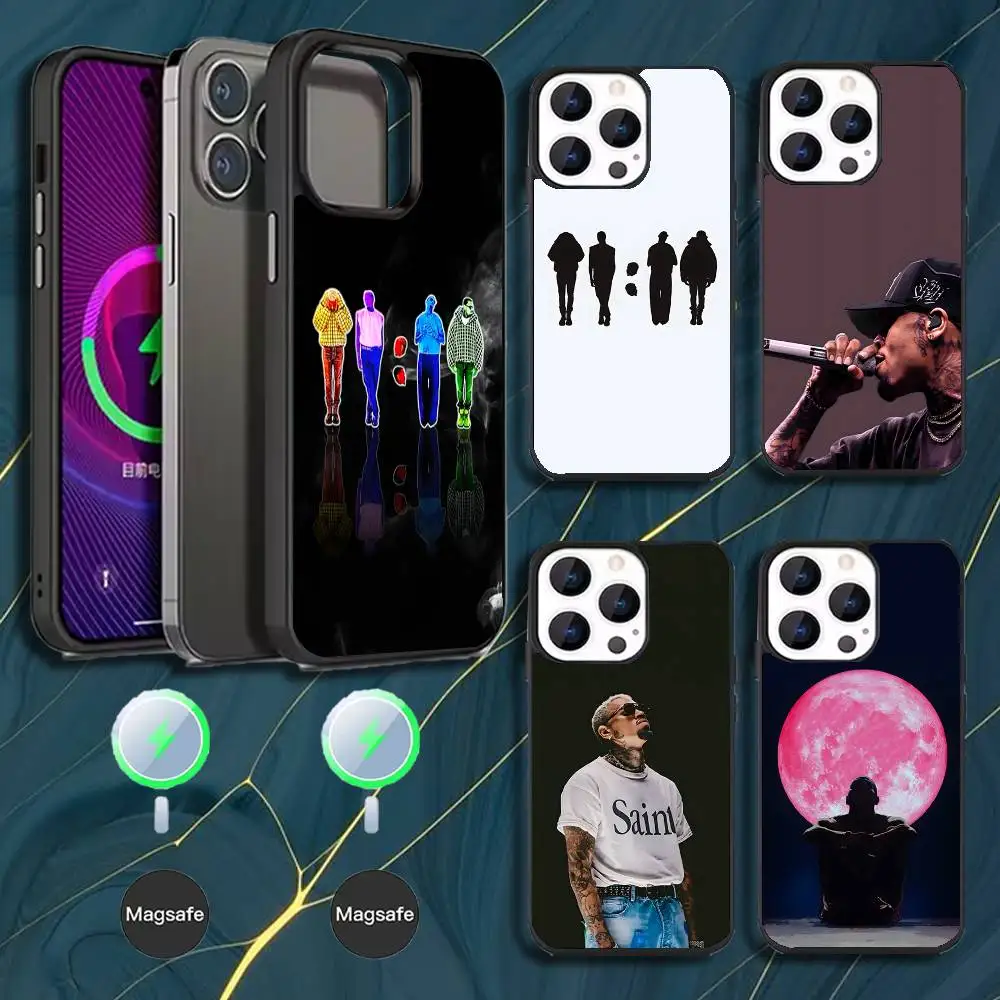 

Чехол для телефона Chris Brown American Rapper для iPhone 16,15,14,13,12,11, Pro, Max, Plus, Mini, Magsafe, магнитный чехол для беспроводной зарядки