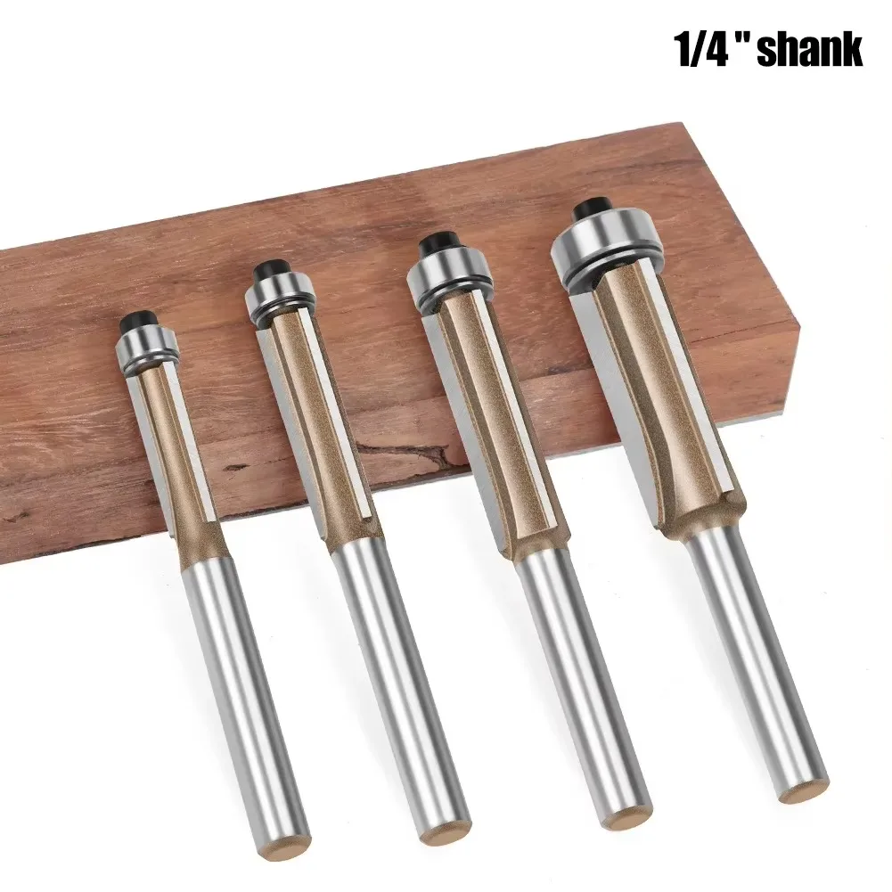 1 PC 6mm 1/4in Shank Z3 Flush Trim Router Bit 3Flute Pattern Wood Router Bit with Bearing Woodworking Milling Cutter
