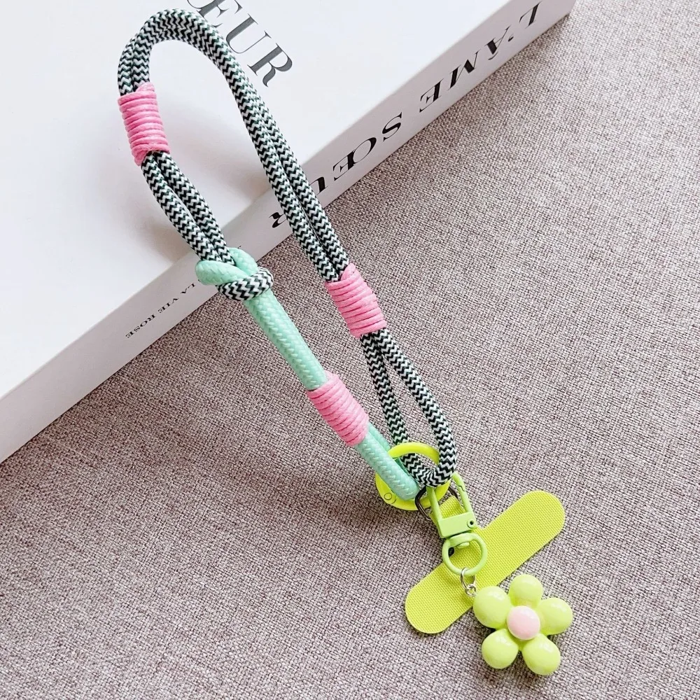 

Creative Multicolor Flower Phone Case Lanyard Woven Rope Anti-loss Phone Lanyard Braided Universal Phone Wrist Straps