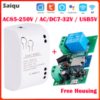 Alexa Smart Switch Tuya Smart Home 1CH 10A Wireless Wifi Switch Relay Module Remote Control Light Switch Alexa Google Home