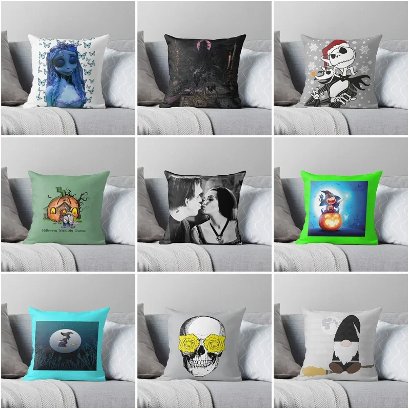 Decorative Home pillow case Cushion covers autumn 45X45cm nordic 40x40cm 50x50 60x60cm halloween pumpkin 45*45 fall fear funny