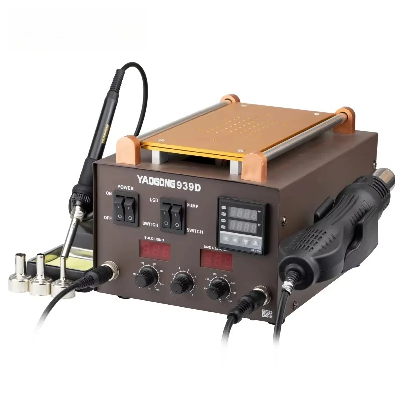 939D 9 Inch Digital Smart Thermostat LCD Screen Separator Machine Mobile Phone Repair Tool Hot Air Gun Soldering Station