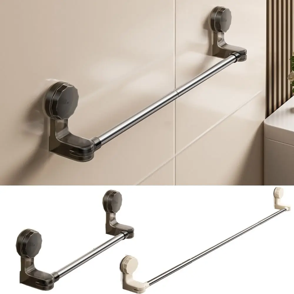 

Wall-Mounted Suction Cup Towel Rack Waterproof Strong Suction Hanging Towel Holder Easy To Install Reusable