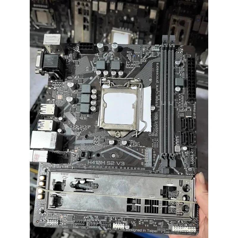 used for GIGABYTE H410M Used Motherboard LGA1200 With I/O Shield Support DDR4 10th Gen CPU