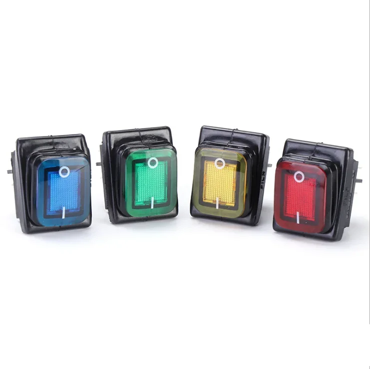 ปิด16A/250V Heavy Duty 4 Pin DPST IP67กันน้ำ T85 Auto เรือ Marine สลับ Rocker สวิทช์ LED 12V 220V 30x22