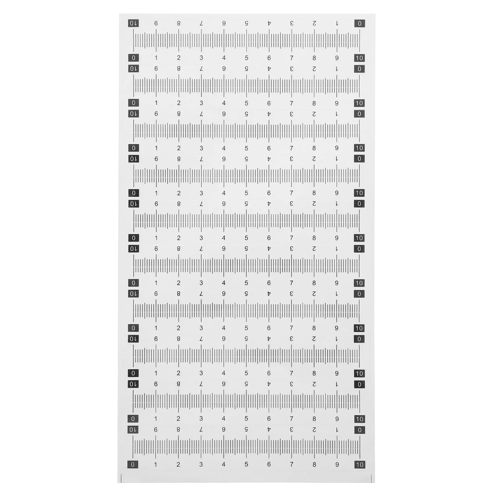 

20 Sheet Scale Sticker Adhesive Measuring Tape Waterproof Ruler Pvc Board Self Adhesive Fish Boat Measuring Tool Clear