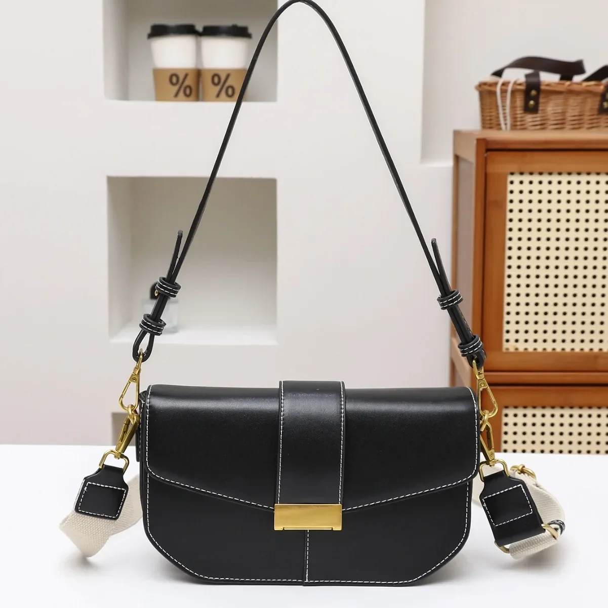 

Fashion Vintage Square Flap Black Brown Shoulder Bag Women Handbag Luxury High Quality PU Leather Lady Crossbody Hand Bag