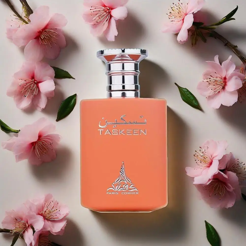 Paris Corner Taskeen Peach Tea EDP 3.4 Fl Oz – Fragancia Frutada Unisex, Vibe Tea Peach, Perfume Duradero 8-10H, Aroma Suave