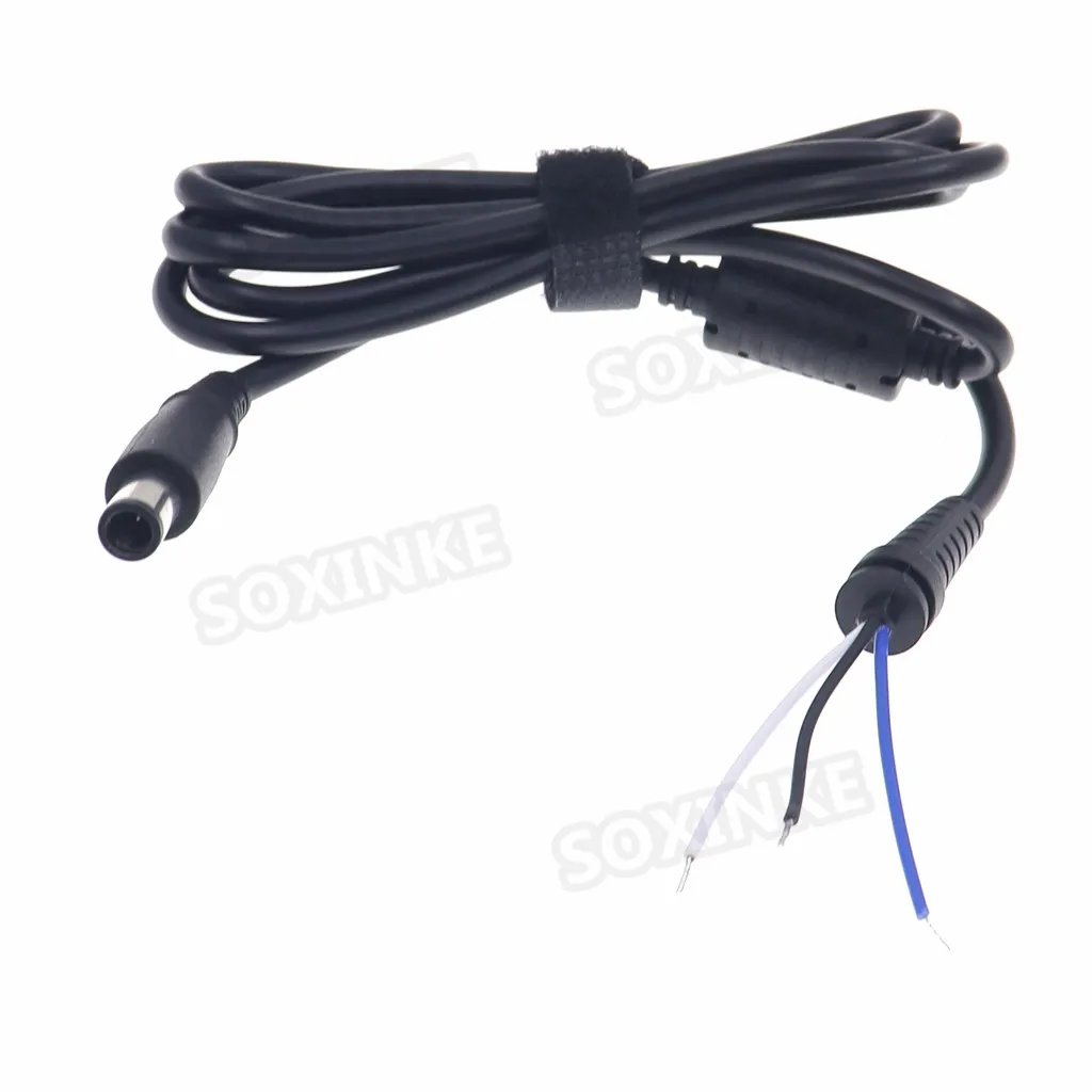 DC 7.4x5.0mm / 7.4mm*5.0mm Tip Plug Power Adapter Cable with 3Pin for HP Dell Laptop Charger Power Supply DC Cable 1.2M/1.8M