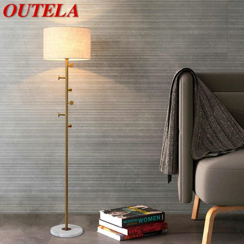 

OUTELA Modern Floor Lamp Minimalist Family Living Room Bedroom Nordic LED Creativity Decorative Standing Light