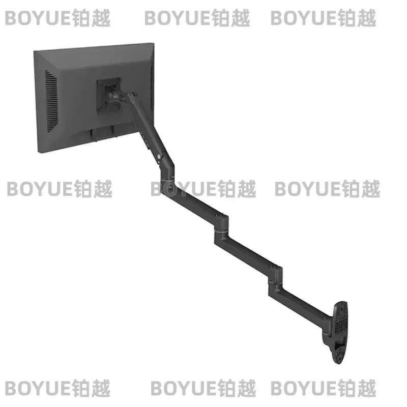 Aluminum TV Wall Mount Bracket Long Arm Full Motion Swivel Tilt Monitor Holder for 17 to 32 Inch Screens Heavy Duty Spring