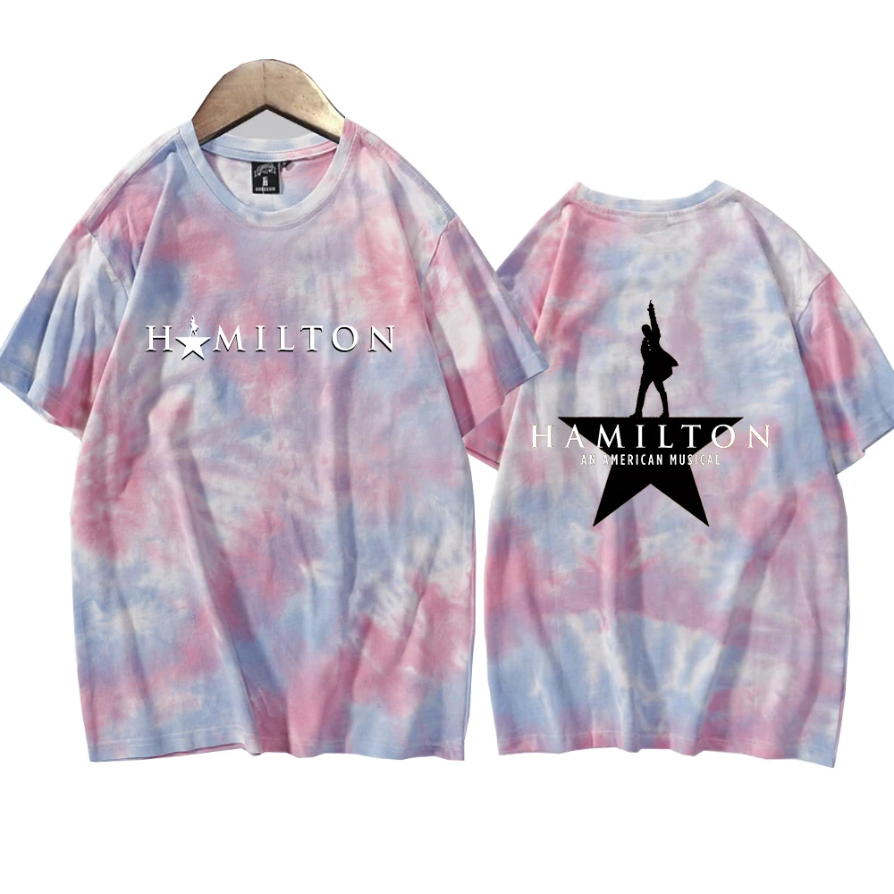 Hamilton: An American Musical Original Broadway Cast Tie Dye Shirts Unisex Round Neck Short Sleeve T-shirt