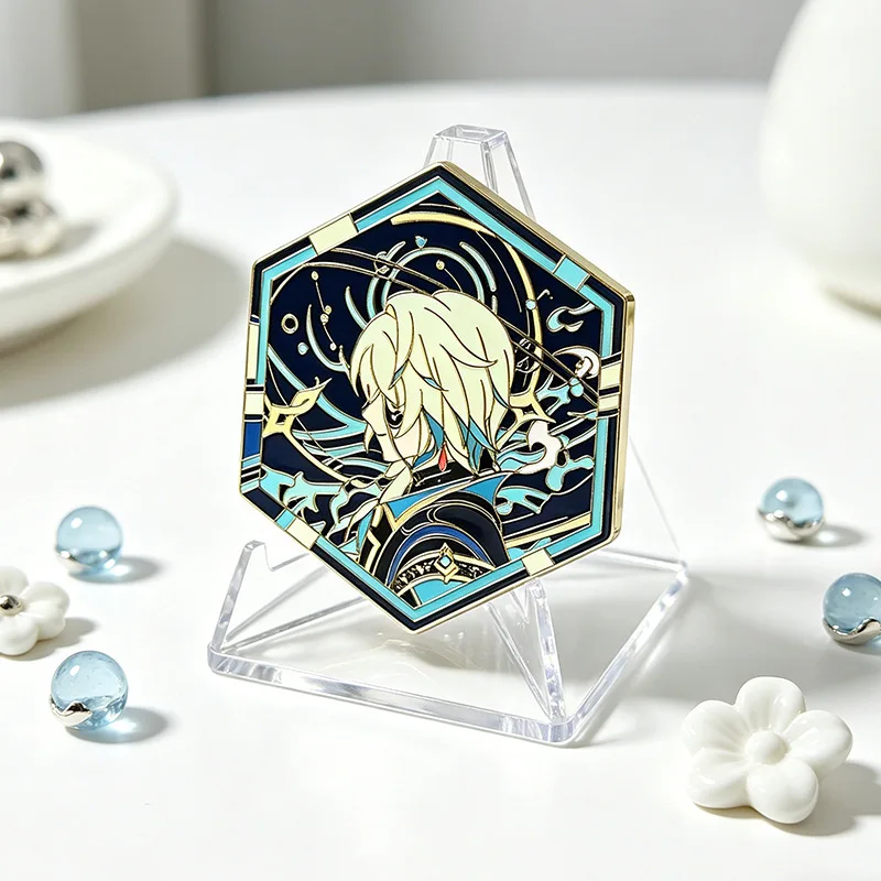 Honkai:Star Rail Silver Wolf LV.999 Evanescia Aventurine Pin Anime Anaxa Cipher Phainon Badge Exquisite Ornament Halloween Decor view 5