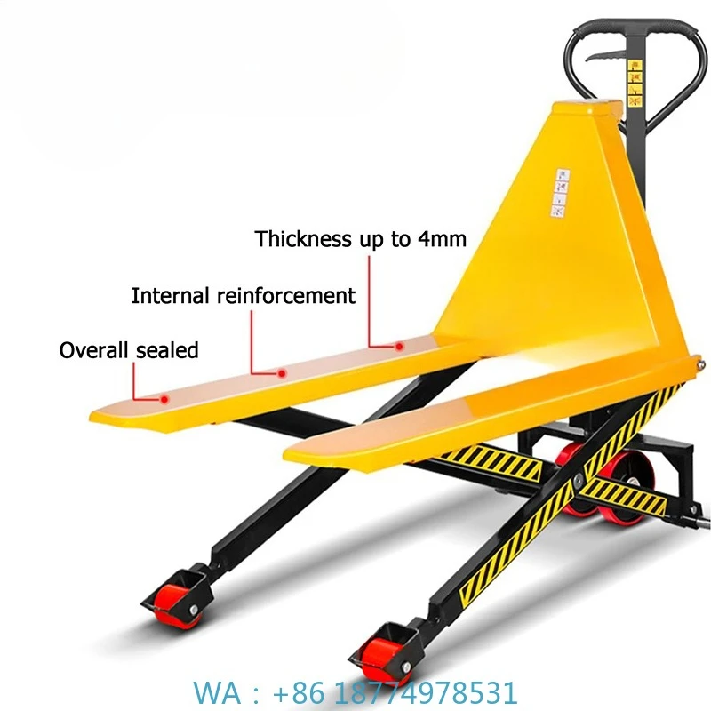

1 Ton Manual Pallet Truck Jacks Scissor Lift Pallet Truck 1.5 Ton High Lift Hydraulic Hand Truck