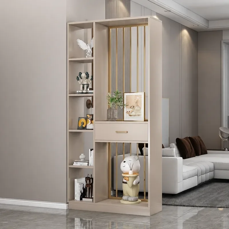 Simple Entrance Screen Partition Cabinet Entry Door Shelf for Kitchen Dining Room Living Room Sofa Divider Storage Unit