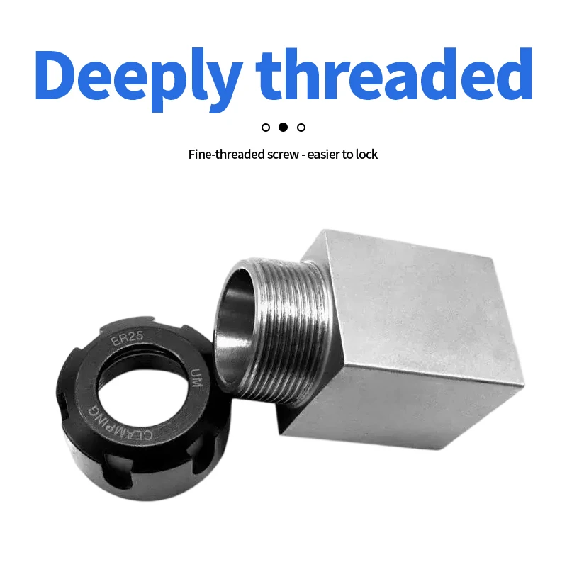 ER25/32/40 Square Sleeve Hexagonal Sleeve With 4 Edges And 6 Edges Instead Of Extension Rod ER Clamp Combination Fixture