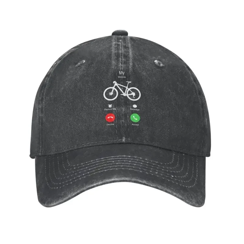 Fashion Unisex Cotton My MTB Mobile Is Calling To Ride Baseball Cap Adult Mountain Bike Lover Biking Adjustable Dad Hat Outdoor