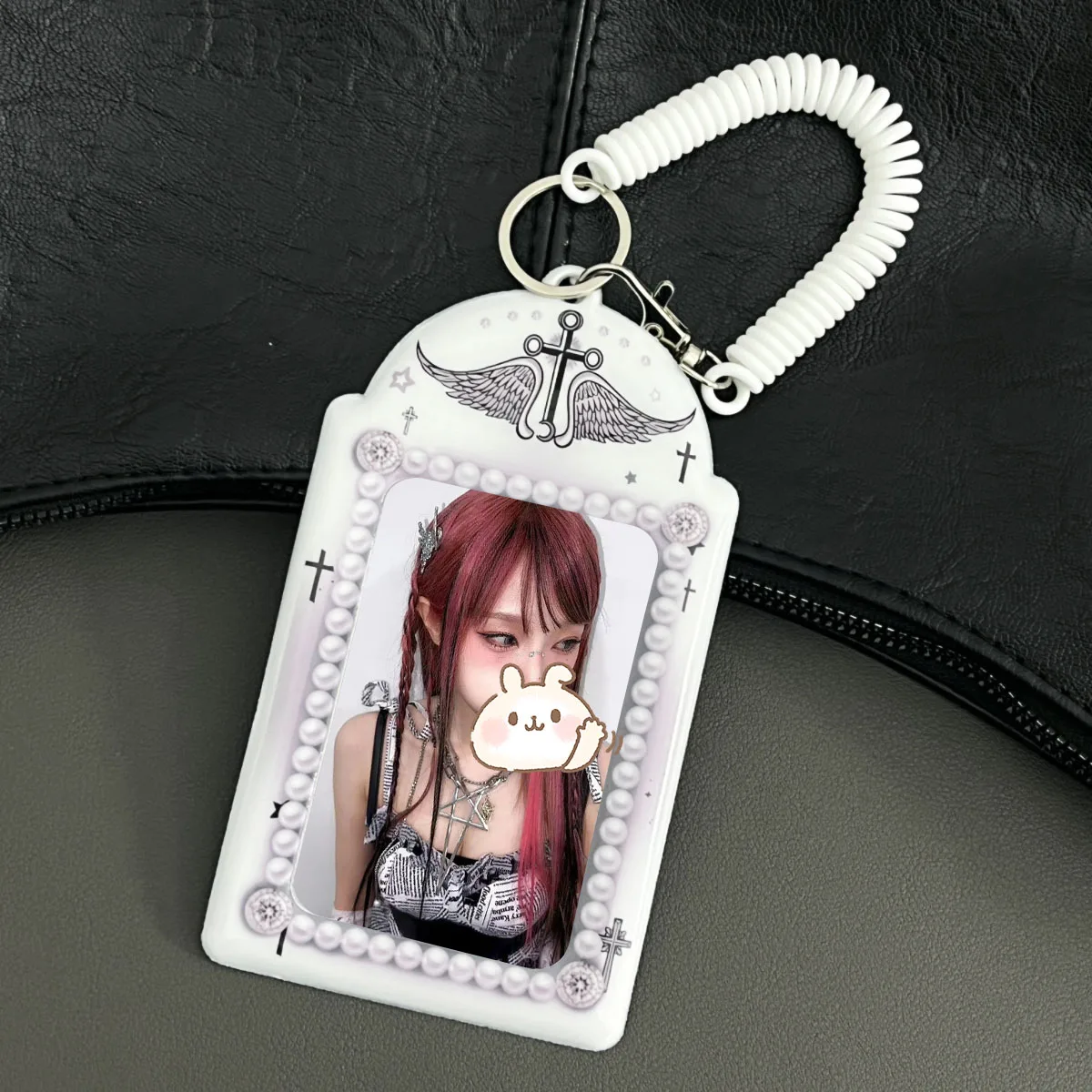 Angel Wing Pattern Combination Card Holder Series, 3-3.5-Inch Photo Card Storage Display Folder, Celebrity Small Card Collection