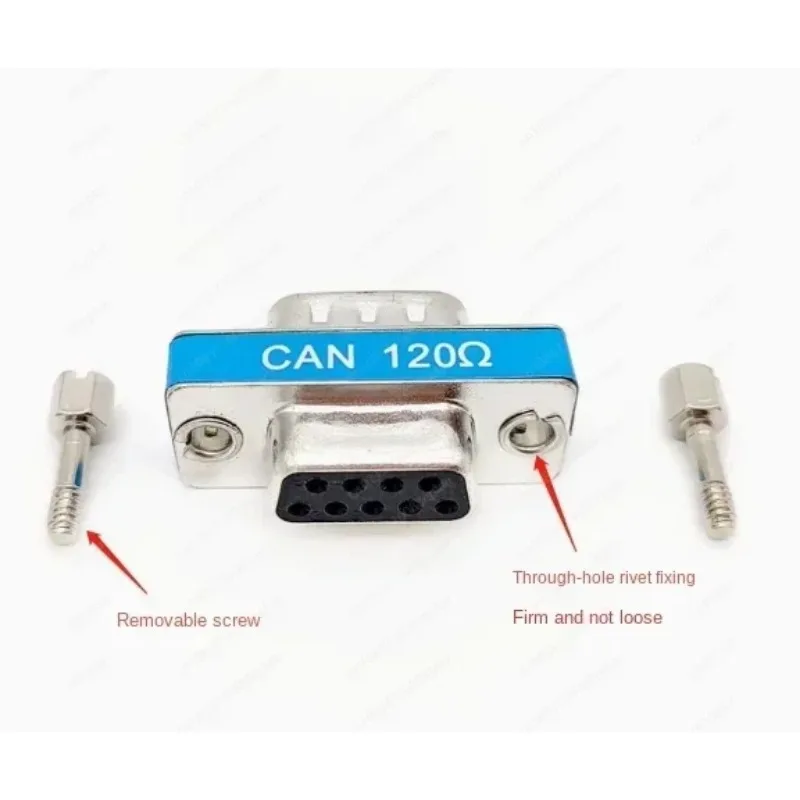 CAN Bus Termination Resistor DB9 Female Adapter Built-in 120 Ohm ValueCAN Vector ETAS Compatible