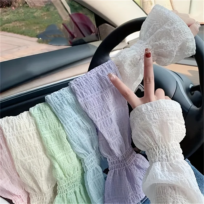 

Summer Loose Solid Color Thorn Women's Sleeve Cycling Sleeve Cover Arm Sleeve