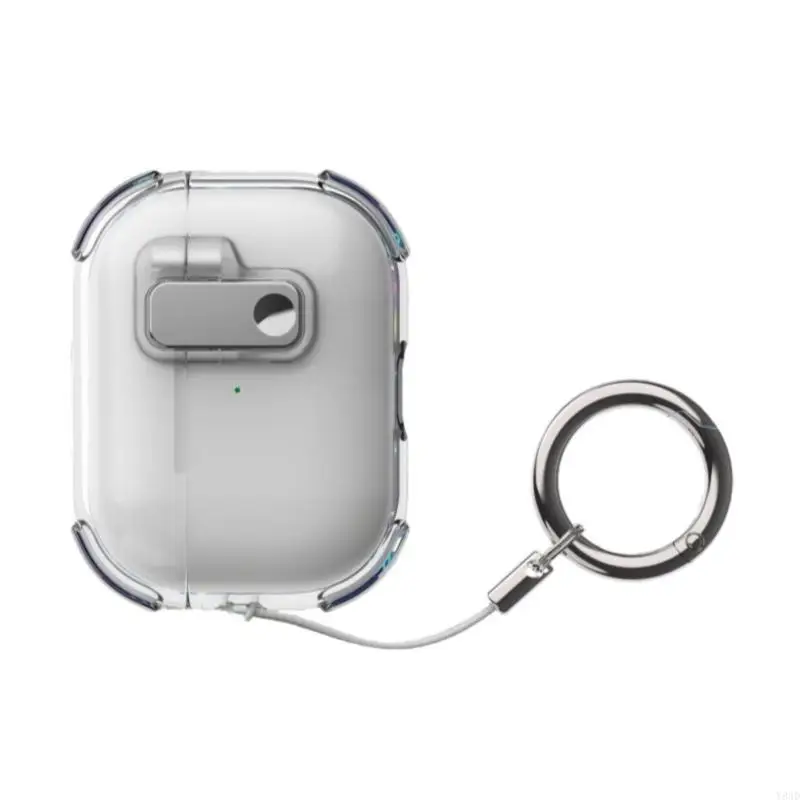 

Y8AD TPU TPU Крышка наушника, высокий прозрачный корпус для кожи для 4 наушников с корпусами Lanyard