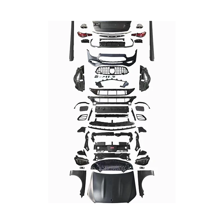 Factory Wholesale New Custom W212 W213 Wide C63 Body Conversion Kit for E-CLASS C63 2010-2015 Gloss Black/Carbon