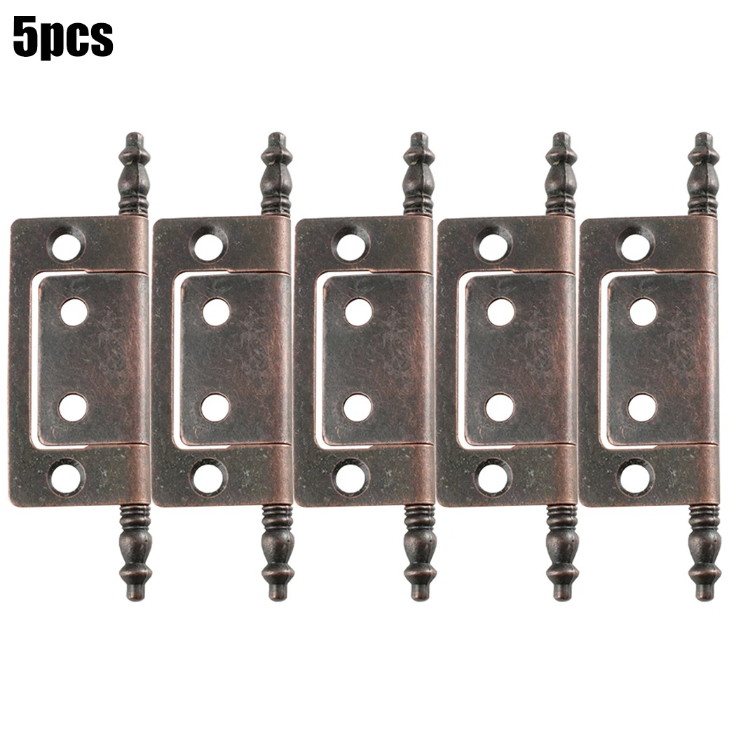 Home DIY Small Cabinet Door Zinc Alloy Hinge Trim for Flush Mount Cabinets Drawers Boxes and Wardrobes Pack of 5 Hinges