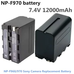 7.4V NP-F970 Battery (Decoded) 12,000 mAh NPF-960 Rechargeable Battery, Suitable for Video Cameras and Photography Lights