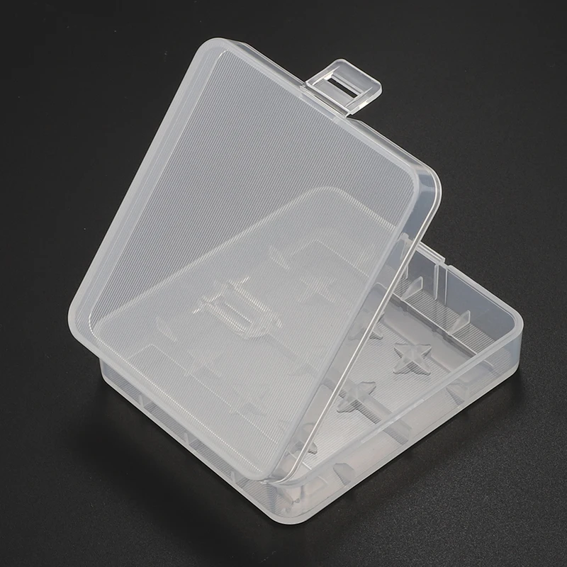 Soshine 5PC 18650 4 Slots Battery Storage Box Hard Plastic Battery Case Protecte Container with Clips for 4 Slots 18650 Battery