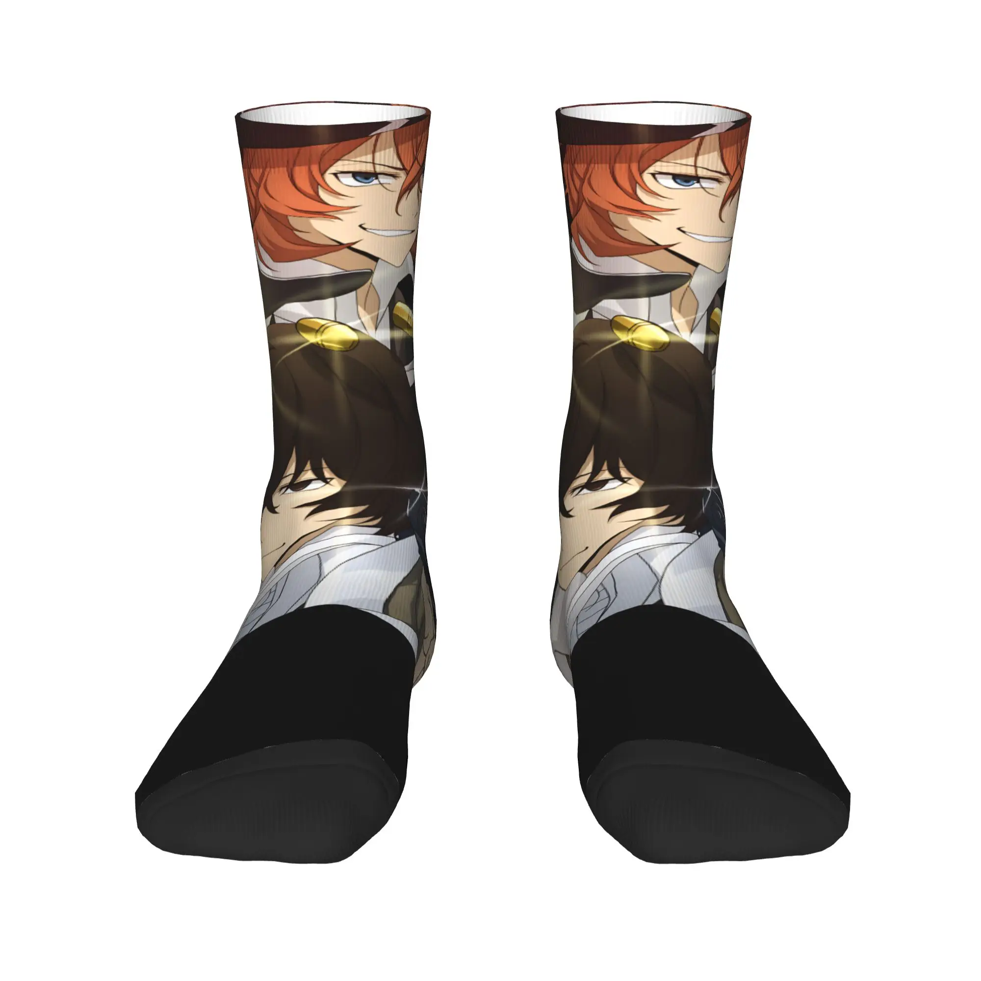 Dazai Bungo Stray Dogs Socks  Anti Sweat Stockings Men's Quality Running Socks Autumn Casual Design Socks