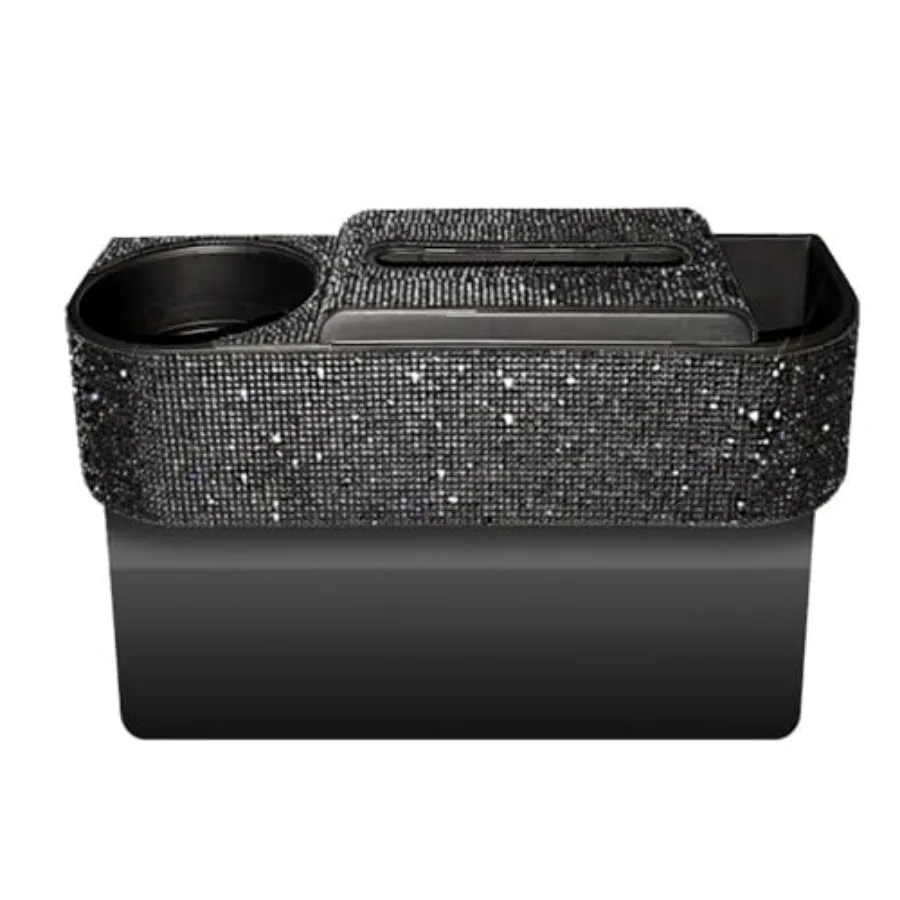 

Auto Gap Filler Multifunctional Car Seat Organizer, Multi-Function Tissue Storage Box w/Cup Holder, Auto Console Side Storage B