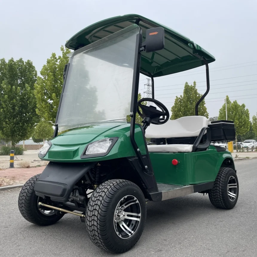 The First In The World In 2024 60V Lithium Battery AC Motor Electric Golf Cart Independent Front Suspension Safety Golf Cart