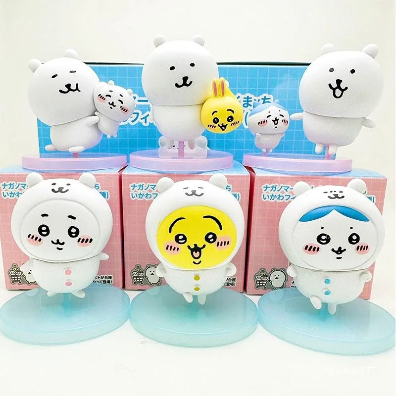 

Chiikawa Kawaii самовосстанавливающийся медведь аквариум Usagi Hachiko аниме модель аксессуары милые настольные аксессуары для кукол подарочные игрушки