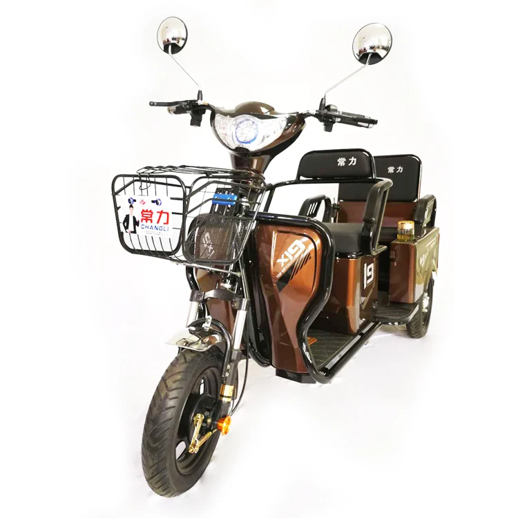 60V High Quality Three-person City Electric Tricycle, Electric Scooter, Cargo Leisure Electric Tricycle