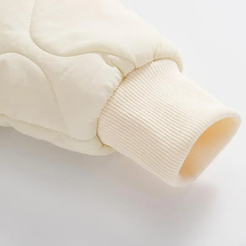 L5YF الرضع رومبير طويل الأكمام ملابس خارجية سميكة ومريحة الدب مقنعين بذلة للداخلية في الهواء الطلق الخريف الشتاء