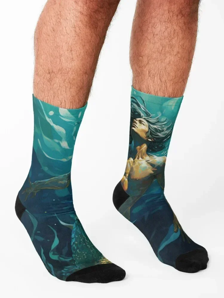 The Merman Rises Series #1 Socks hip hop sports stockings hiphop set Ladies Socks Men's