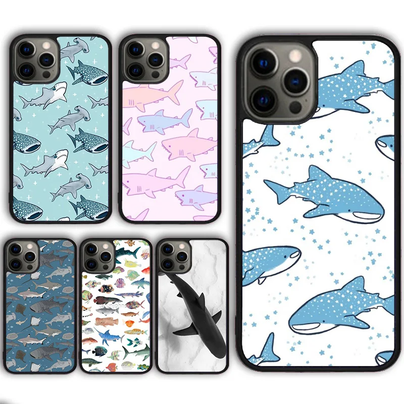 Shark Ocean Fish Phone Case Cover for iPhone 16 15 SE2020 13 14 11 12 Mini Pro Max 6 7 8 Plus  coque fundas Shell