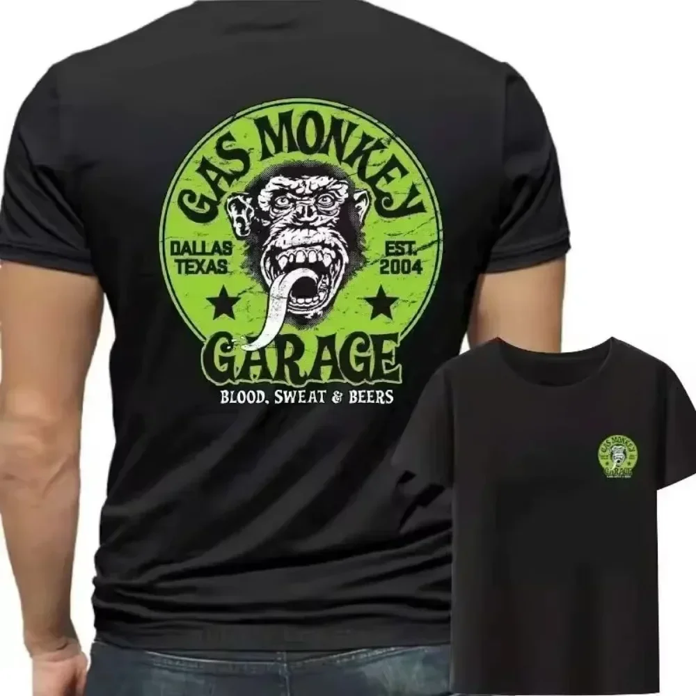 Gas Monkeys Garage Piston Men\'s T-shirts Duplex Printing Tshirt Comfortable Pattern Top Y2k Clothes Creative Graphic T Shirts