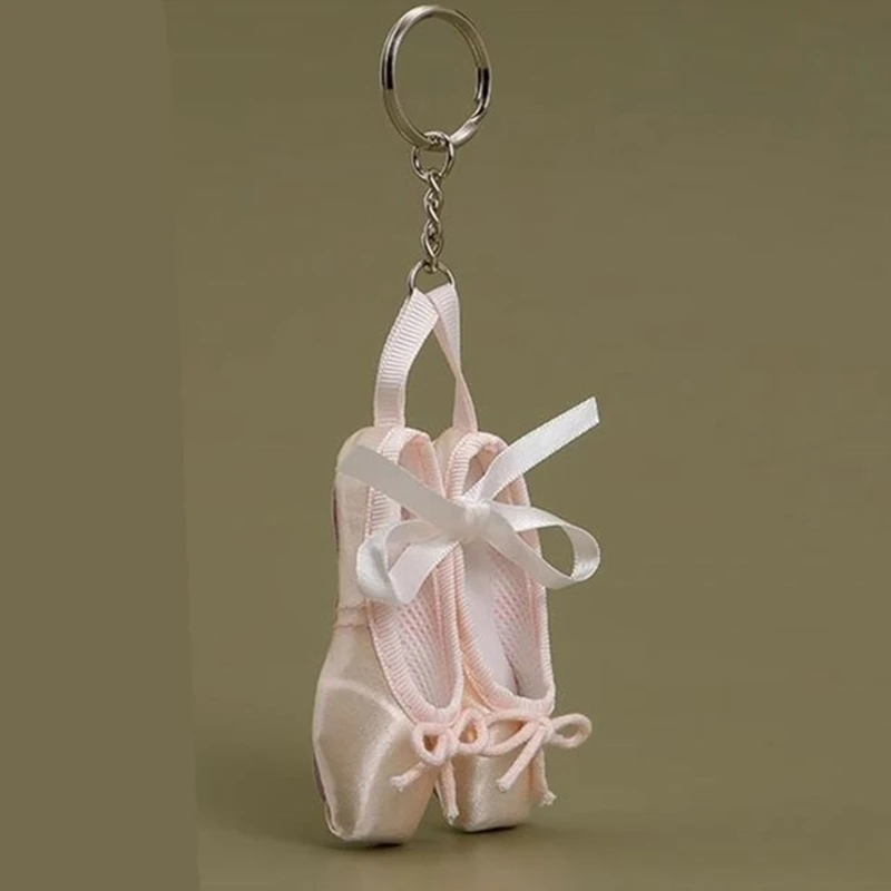 Fashion Ballet Shoes Charm Keychain Haning Ornament Keyring Lovely Pendants Decoration for Purse Bag Backpack Handbag