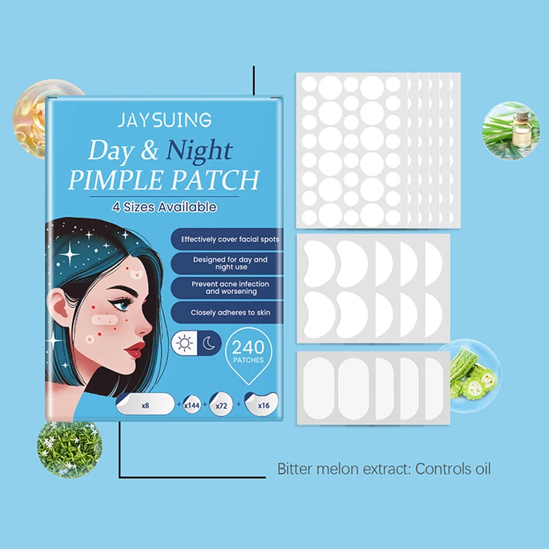 240pcs Repair Acne Patch Facial Skin Care Fade Blemishes Pimple Marks Closed Acne Blemishes Cover Acne Pimple Repair Patch