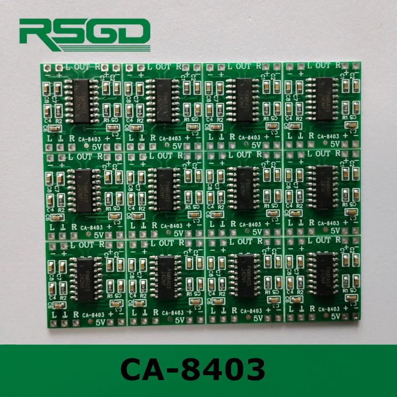 CA-8403 (10 шт.) звуковая плата 5 В, маленькая плата цифрового усилителя, 6 Вт, класс D, высокая эффективность, 2,5 ~ 5 В, PAM8403, аудиоусилитель