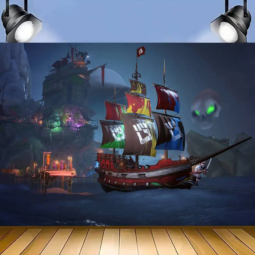 S-Sea Of T-ThieveS خلفية للتصوير الفوتوغرافي لحفلات الأطفال والأسرة صورة ديكور خلفية استوديو الصور