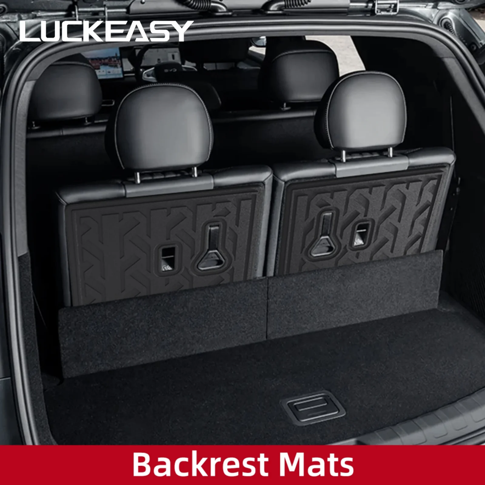 LUCKEASY for BYD Atto 8/Sealion 8 2025 2026 (7seat) Car Cargo Liner Trunk Backrest Pad TPE 3D Waterproof All Weather Accessories