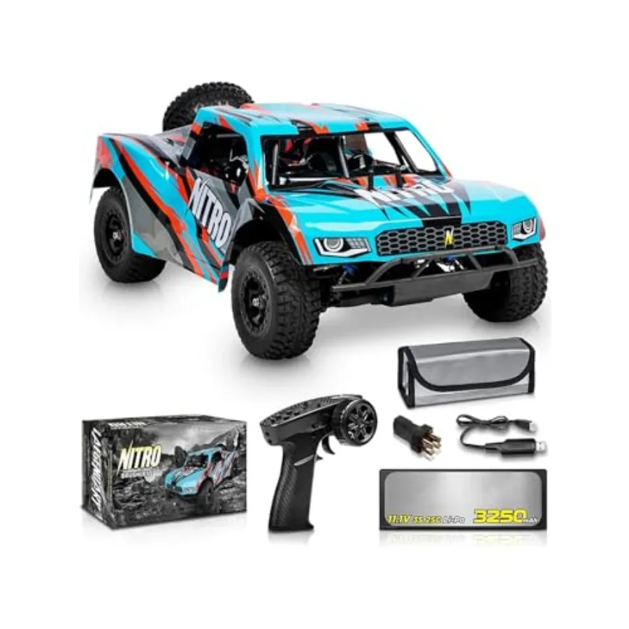 

1/8 Scale Brushless RC Cars for AdultsMax 40mph Electric Off-Road Monster Truck, Waterproof High Speed RC Car 4WD Remote Contro