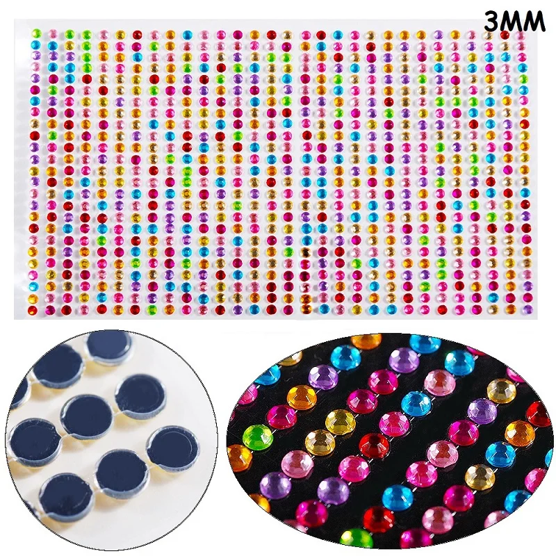 New Rhinestone Strasse Makeup Face Glitter Face Stickers on The Face Bright Face Decoration Sticker Festivals Accessorie for Kid