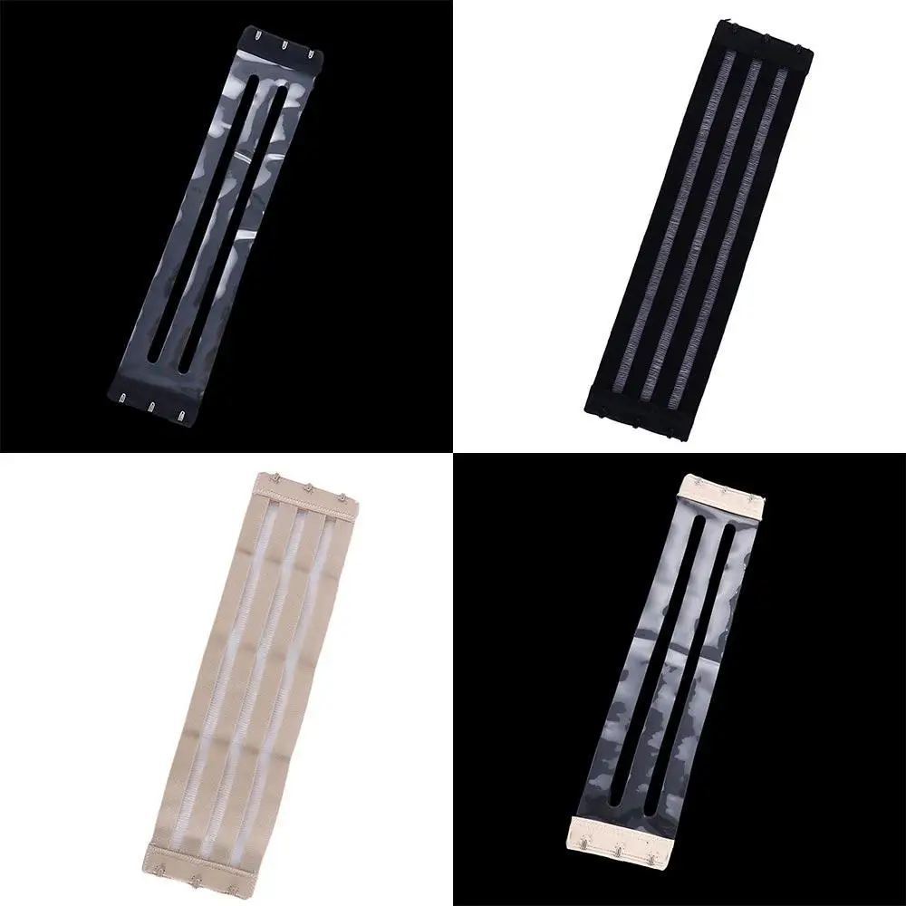 Non Slip 4 Rows Elastic Band Women Solid Color Extender Shoulder Strap Entension Buckle Bra Accessories Transparent Bra Strap
