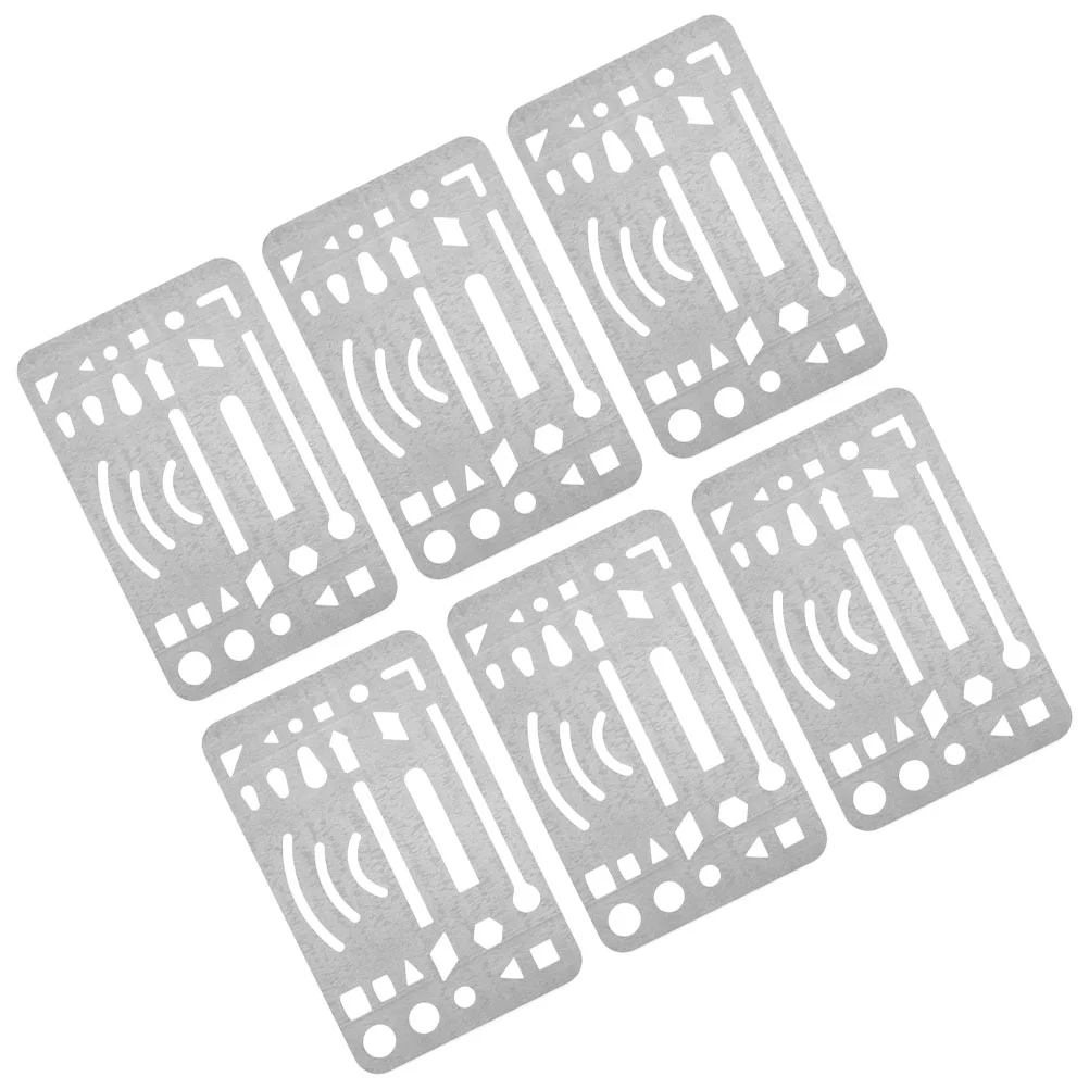 

6 Pcs Stainless Steel Wipe Pictures Letter Shield Erasing Drawing Template for Craft Eraser Engineering Tools