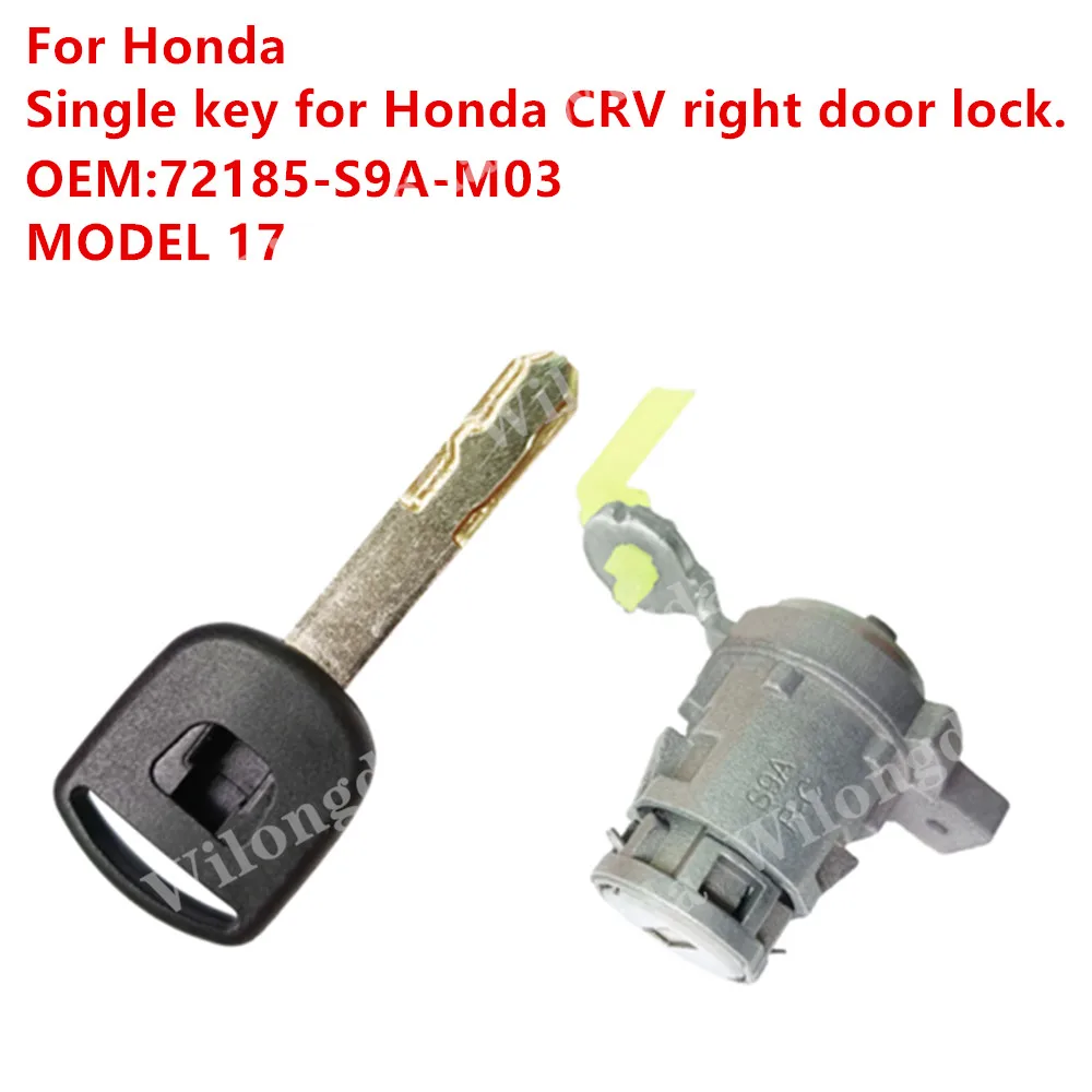 17-18 FOR Honda - High-Quality Right Door Lock Keys for CRV. Choose single or double keys for added security.