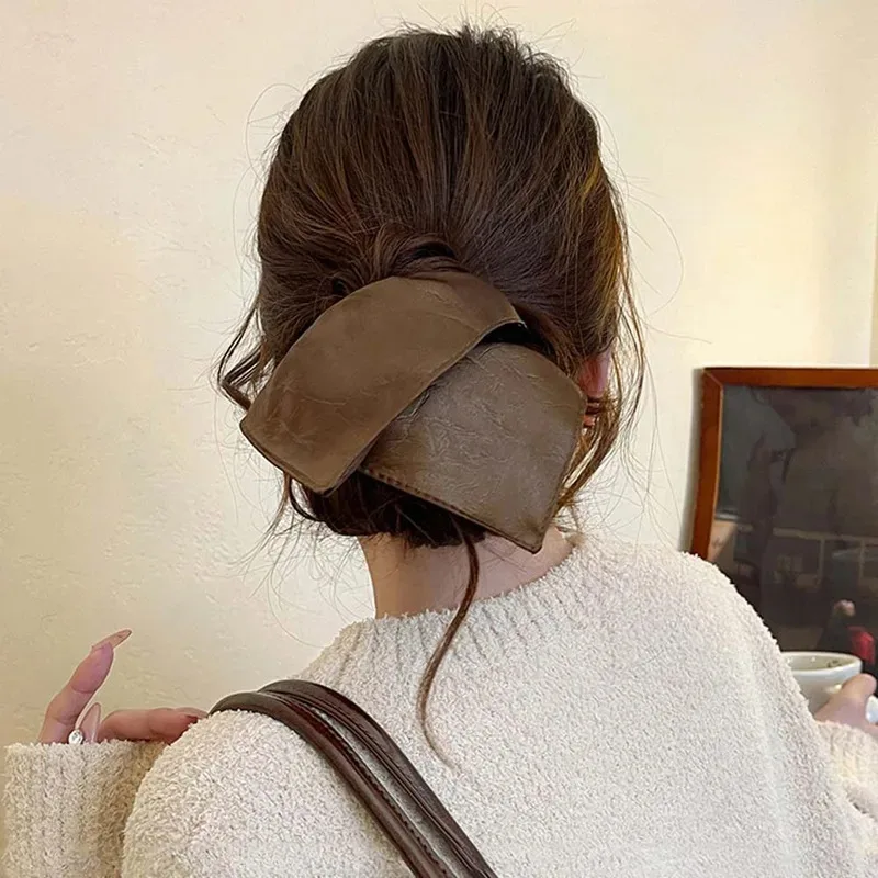 

Корейский стиль, квадратная кожаная резинка для волос, эластичная однотонная мягкая резинка для волос из искусственной кожи, плиссированная милая ретро-держатель для хвоста, друзья