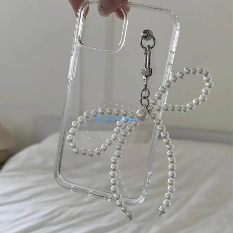 

G5GC 2pcs Phone Charm Pendant Bowknot Keychain for Bag Phone Strap Women Girl Cellphone Lanyard Keyring Camera Strap Jewelry
